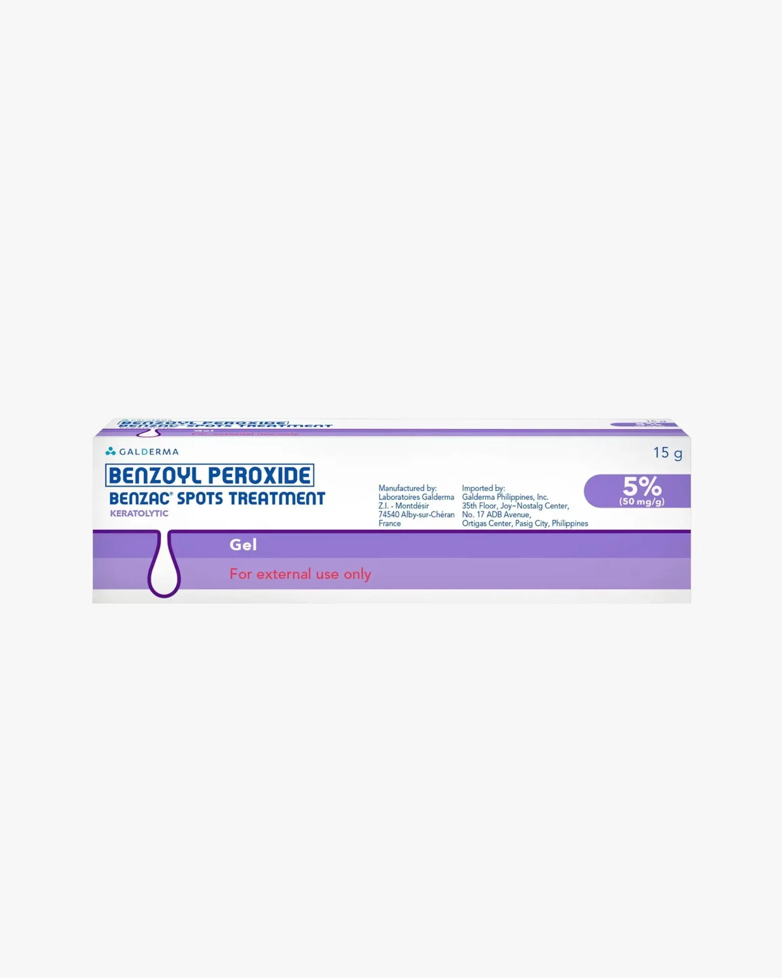 Benzoyl Peroxide Spots Treatment Gel 5% 15gm Anti-Acne Pimple Gel Cream