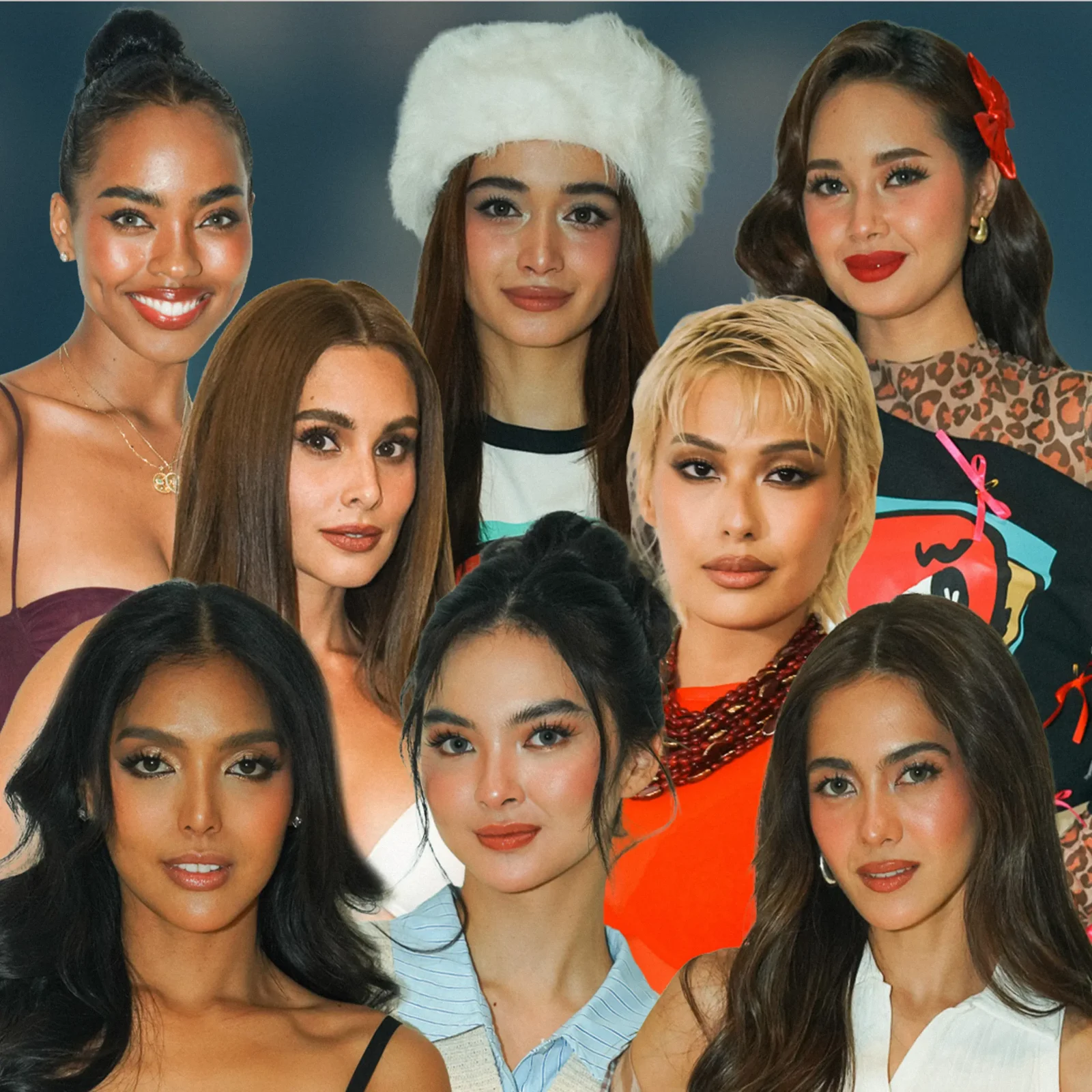 Close-up group photo of diverse women smiling, overlapping portrait collage.
